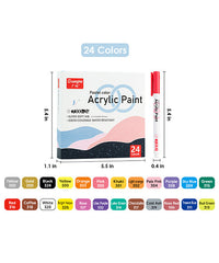 12/24/36 Colors Soft Bullet Tip Acrylic Paint Marker Pens Set