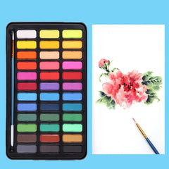 Colors Pigment for Watercolor Painting with Paint Brush&amp;Watercolor Paper Painting Set