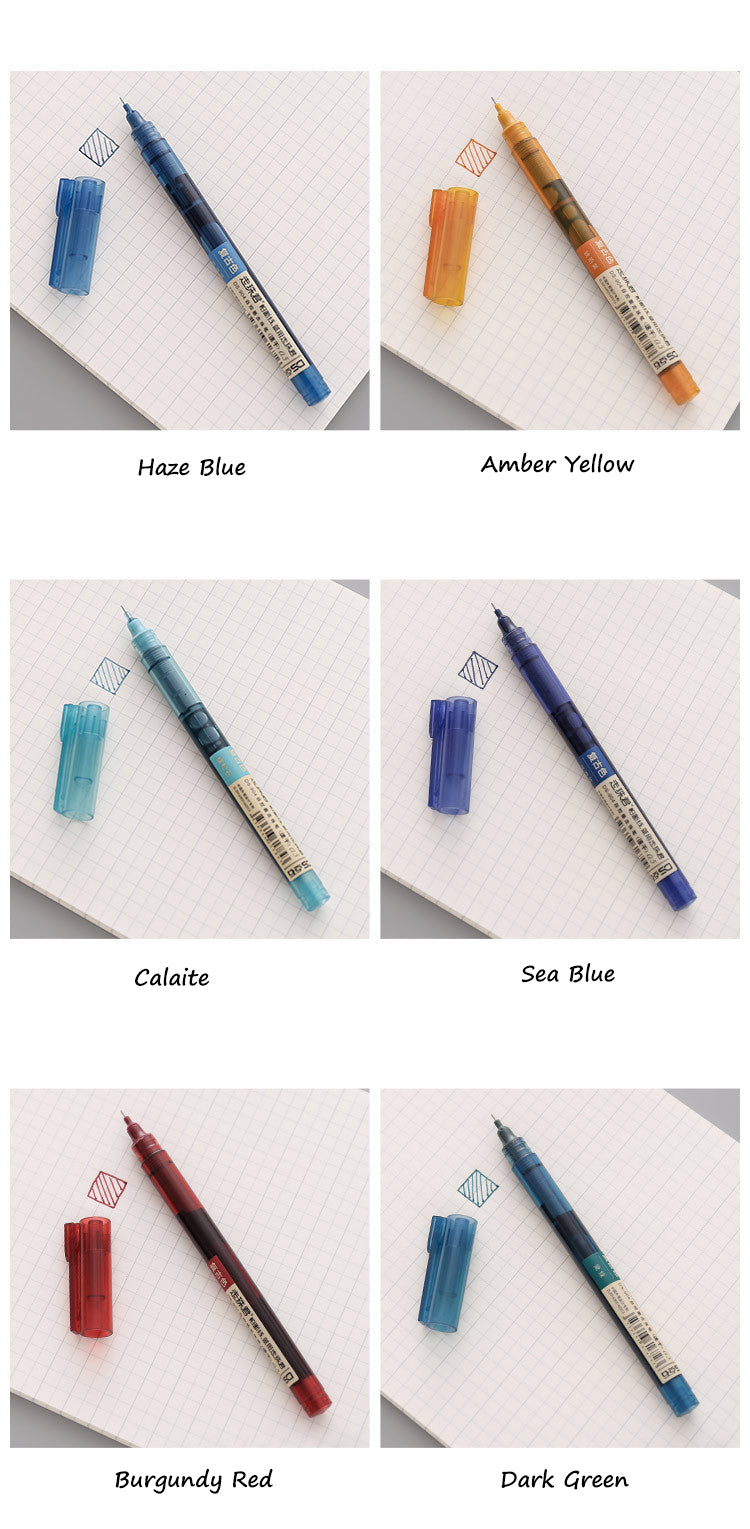 0.5mm Color Ink Rollerball Pen Blue Orange Straight Liquid Gel Pens School Office Roller Ball Point Pen Cute Stationery Supplies