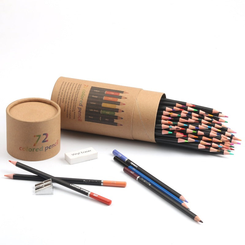 New 72 Colorful Pencil Professional Art Hand-painted Oily Set Cartridge Painting Color Pencil Student Stationery School Gift
