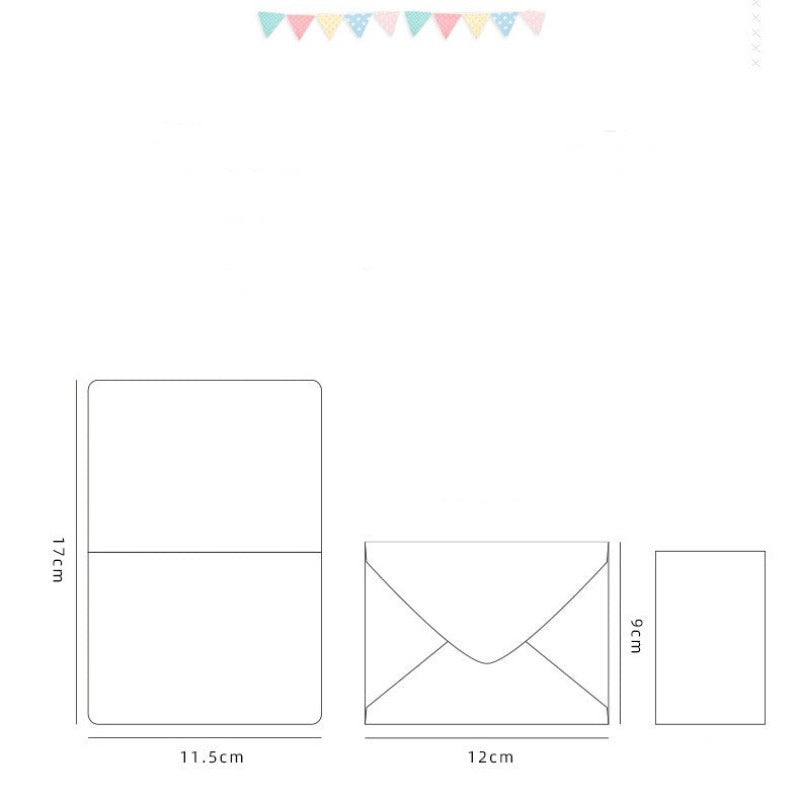 9pcs Merry Christmas Greeting Card Kraft Paper Gift With envelope sticker xmas Favors Folding Card Postcard New Year Cards Kids
