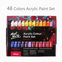 36ml Acrylic Paint Set 18/24/36/48 Colors Art Craft Paints Children's Hand-painted Graffiti Canvas Wall Painting Waterproof Professional Art Supplies