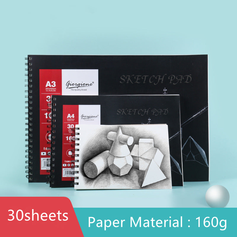 30 Sheet A3/A4/A5 Sketch Pad Hardcover  Watercolor Sketchbook Paper for Drawing Painting Color Pencil Book School Art Supplies
