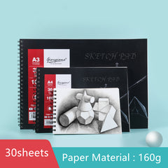 30 Sheet A3/A4/A5 Sketch Pad Hardcover  Watercolor Sketchbook Paper for Drawing Painting Color Pencil Book School Art Supplies
