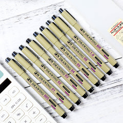 Micron Sketch Marker Pen Set Black Sketching Pen Set Drawing Waterproof Art Supplies Manga Comic Handwriting Pen