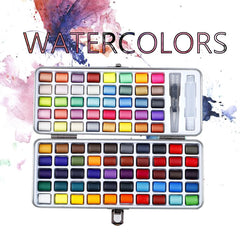90 Colors Solid Watercolor Piant Set Basic Neon Glitter Watercolor Paint