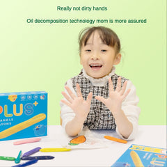 12/24/36 Colors Washable Color Pen Painting Set Children's Triangle Hole Crayon Not Dirty Hands
