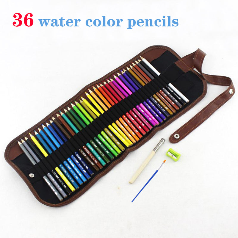 Professional Water Color Pencils 36/48/72 Colors Water Soluble Drawing Pencil Set Drawing Pencil Set Wooden Colorful Pens for School Painting Student Artist Art Supplies