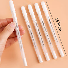 3 Pcs 0.8mm Creative White Ink Gel Pen Sketch Painting Pen Highlight Marker Pen Fine Tip for Student Stationery Drawing Art Writing School Supplies Art Hand-painted Anime Design Hook Line Pen School Stationery Supplies