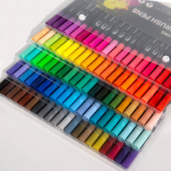 12/24/36/72/80/100/120 FineLiner Dual Tip Brush Art Markers Pen Colors Watercolor Pens For Drawing Painting Calligraphy Art Supplies