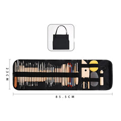 Clay Tools Set, Pottery Modelling Tools Kit Sculpting Tool Wooden Pottery Clay Carving Kit with Storage Bag, Apron for Rock Painting, Pottery Clay Modeling Embossing Nail Art DIY
