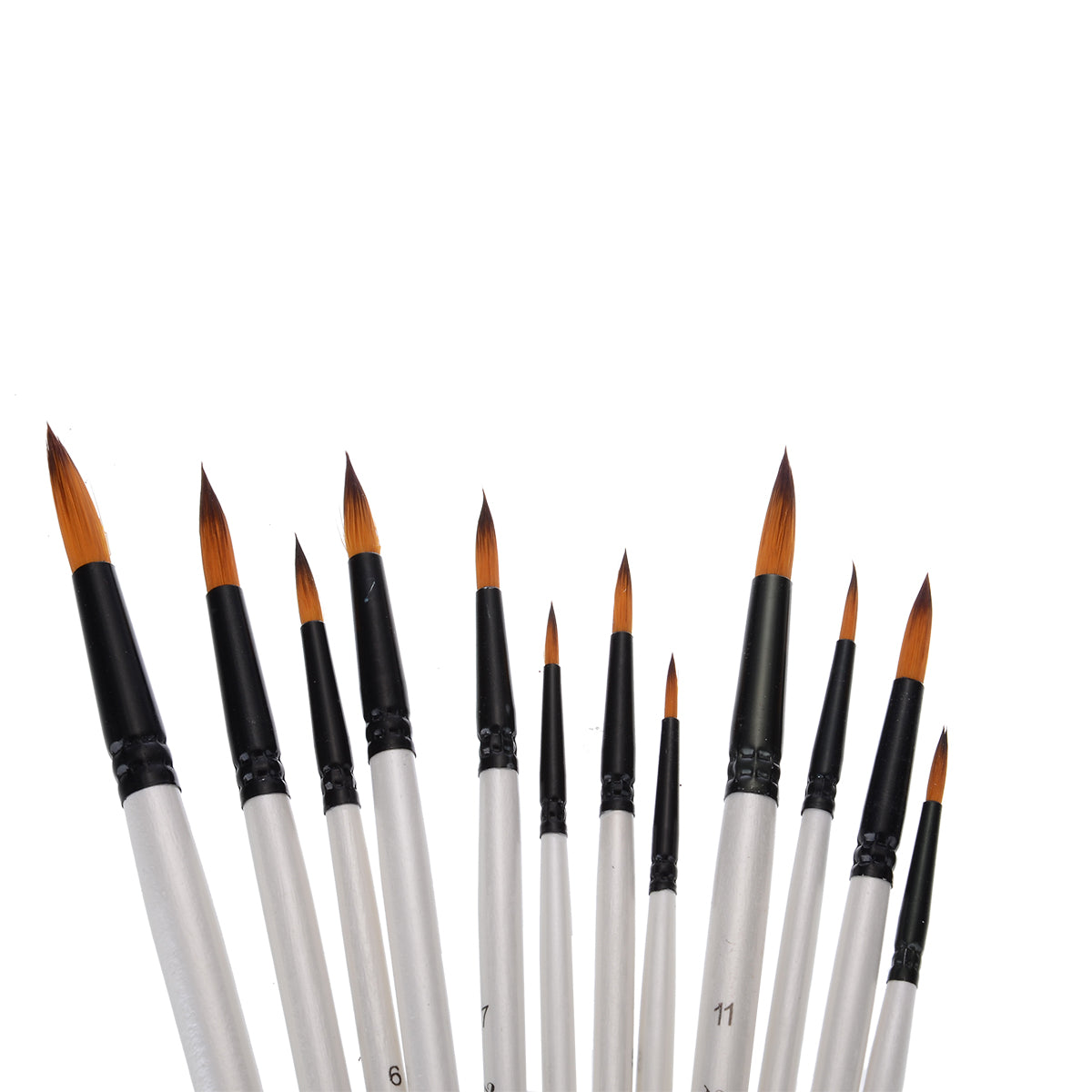 12PCS Nylon Hair Paint Brushes Set Pointed Watercolor Paint Brush Pen Set Learning DIY Oil Acrylic Painting Art Paint Brushes Supplies Art Supplies