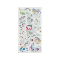 6 pcs/lot Cute Unicorn Handmade Scrapbooking Stickers Journal Kawaii Flower Decorative Diary Stationery Sticker