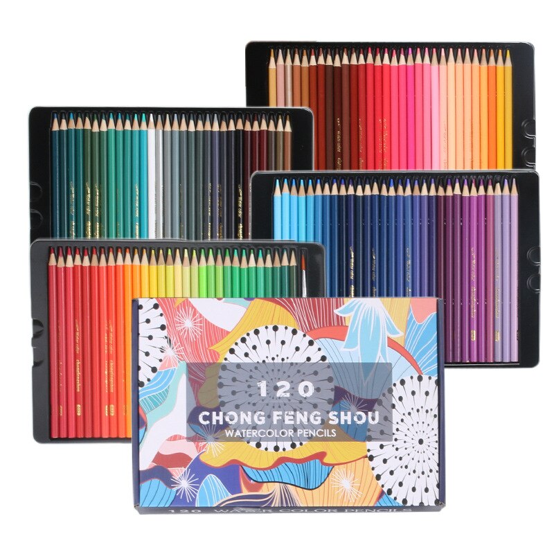 120 Colors Professional Oil Color Pencil  Soft Wood Watercolor Pencils Pencil Set