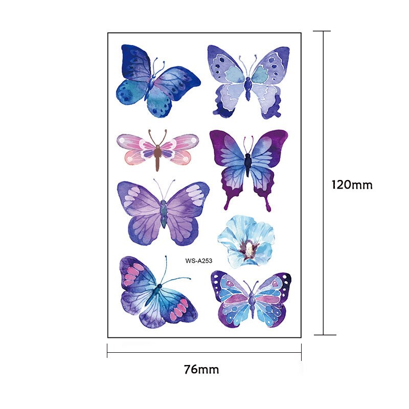 10 Pcs Butterfly Temporary Tattoo Stickers Waterproof Butterfly Temporary Stickers for Children Fake Tattoos for Kids Face Arm Leg Hands Paste Body Art 3D Sticker Waterproof for Party Favors / Gifts / Decoration