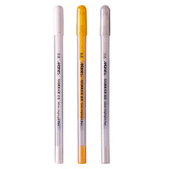 3 Pcs 0.8mm Creative White Ink Gel Pen Sketch Painting Pen Highlight Marker Pen Fine Tip for Student Stationery Drawing Art Writing School Supplies Art Hand-painted Anime Design Hook Line Pen School Stationery Supplies