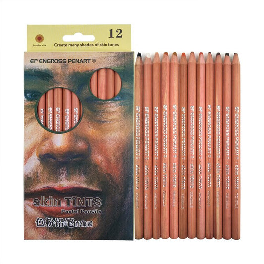 12Pcs Professional Pastel Wood Pencil Set