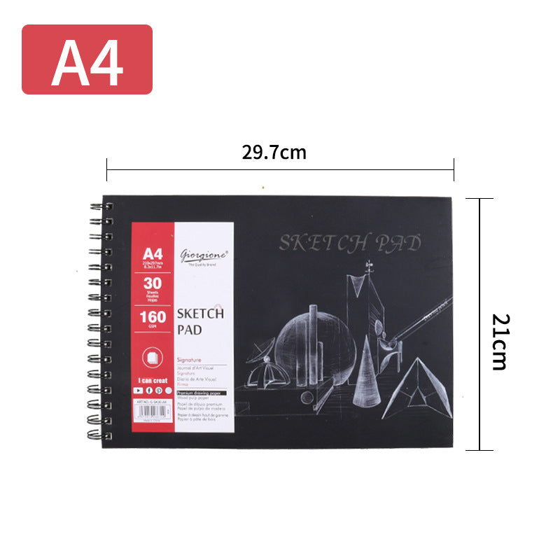 30 Sheet A3/A4/A5 Sketch Pad Hardcover  Watercolor Sketchbook Paper for Drawing Painting Color Pencil Book School Art Supplies